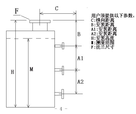 儲槽浮標(biāo)液位計(jì)選型參數(shù)圖